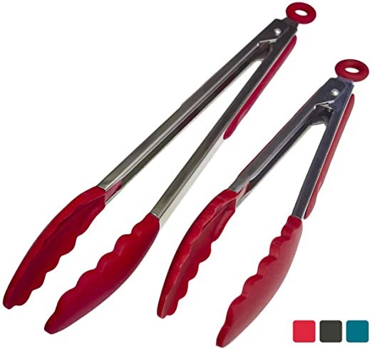 Red Silicone Tongs