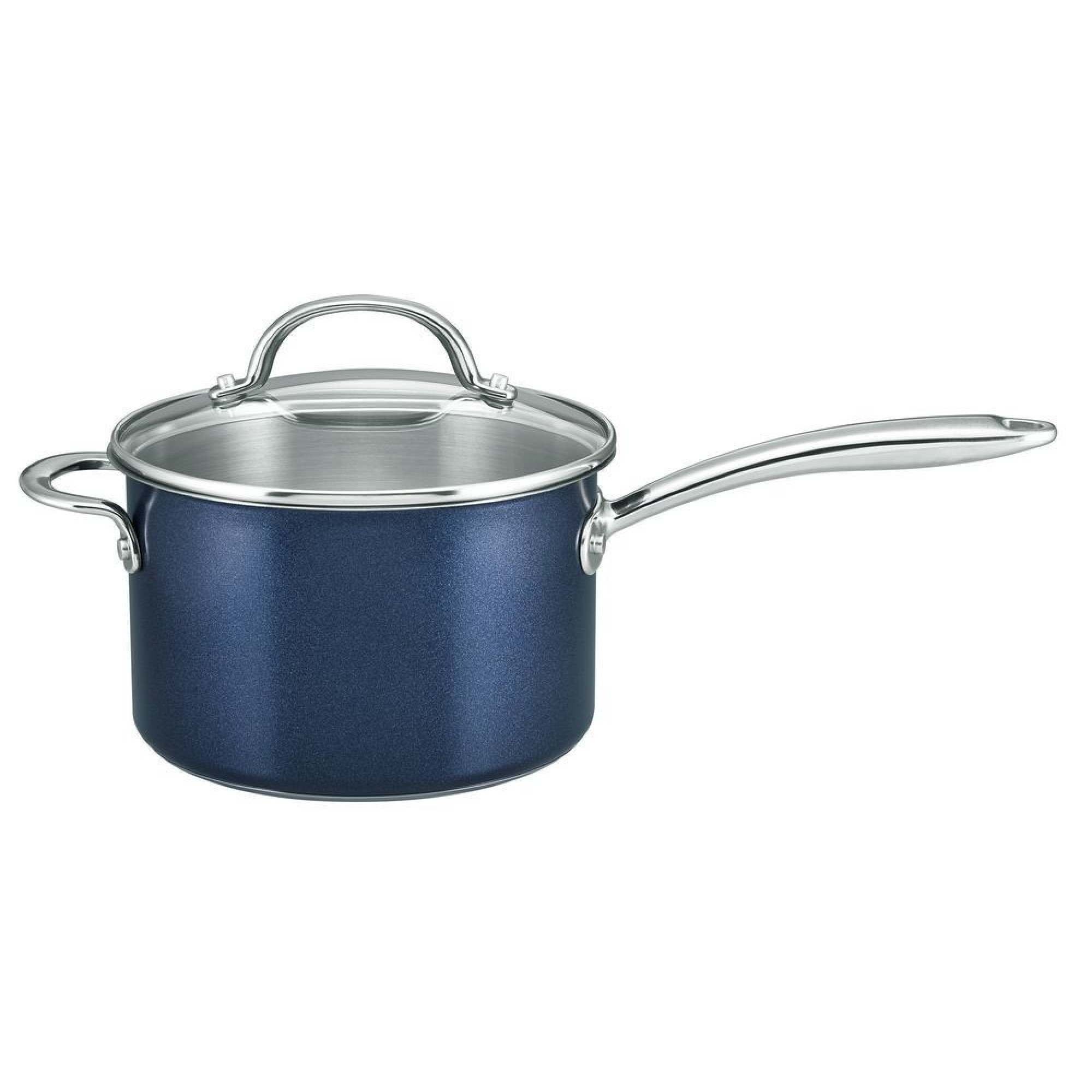 blue Milk pan with lid