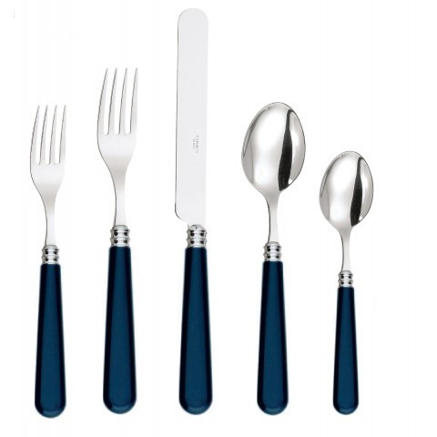 blue stainless steel cutlery set