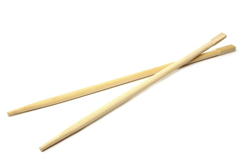 yellow wooden-chopsticks